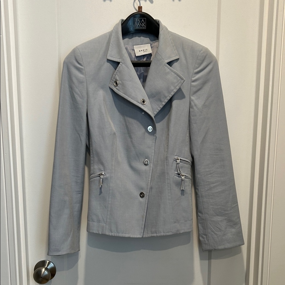 Akris Punto, light periwinkle cotton blazer